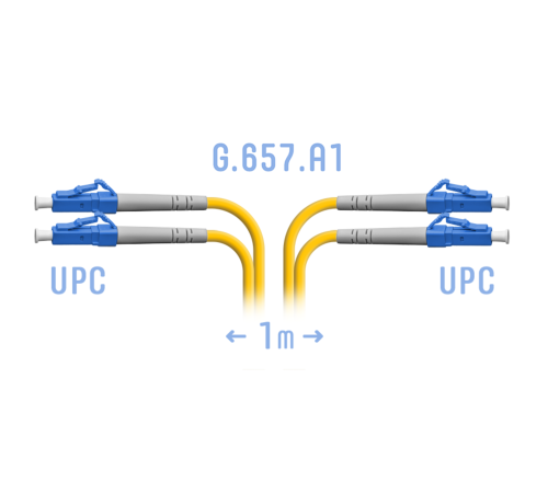 Патчкорд оптический LC/UPC SM G.657.A1 Duplex 1 метр Патчкорд оптический LC/UPC SM G.657.A1 Duplex 1 метр