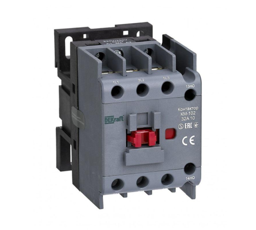 Контактор КМ-102 3п 32А кат. 230В AC 1НО AC-3 AC-4 DEKraft 22005DEK Контактор КМ-102 3п 32А кат. 230В AC 1НО AC-3 AC-4 DEKraft 22005DEK