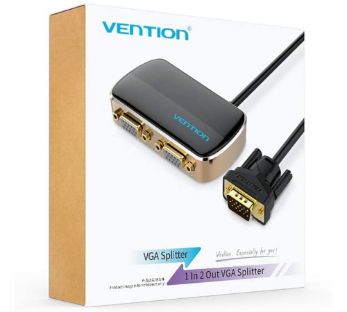 Разветвитель-сплиттер Vention VGA 15M/2x15F на 2 монитора Vention VGA (m) - 2 x VGA (f) (DBABF)