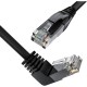 GCR Патч-корд прямой 15.0m UTP кат.5e, черный, верхний угол, литой, ethernet high speed, RJ45, T568B Greenconnect GCR-53938