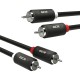GCR Кабель 5.0m аудио 2 х RCA / 2 х RCA, черный (GCR-54131)