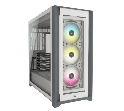 iCUE 5000X RGB CC-9011233-WW Mid-Tower, white, Tempered Glass (650393)