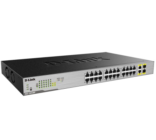 Коммутатор D-Link DGS-1026MP/A1A 24G 24PoE неуправляемый