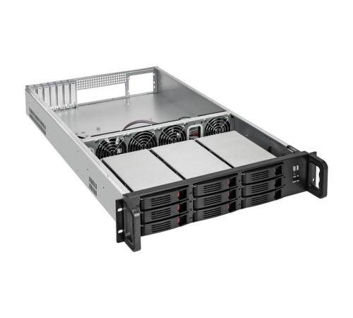 Exegate EX294282RUS Серверная платформа ExeGate Pro 2U650-HS09 <RM 19", высота 2U, глубина 650, Redundant БП 2x1200W, 9xHotSwap, 2*USB>