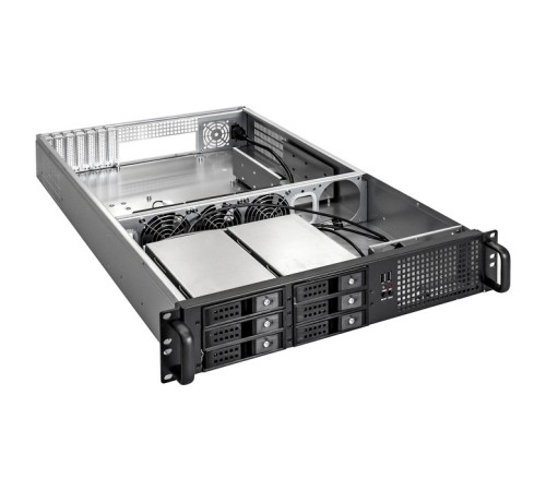 Exegate EX294283RUS Серверная платформа ExeGate Pro 2U660-HS06 <RM 19", высота 2U, глубина 660, Redundant БП 2x550W, 6xHotSwap, USB>