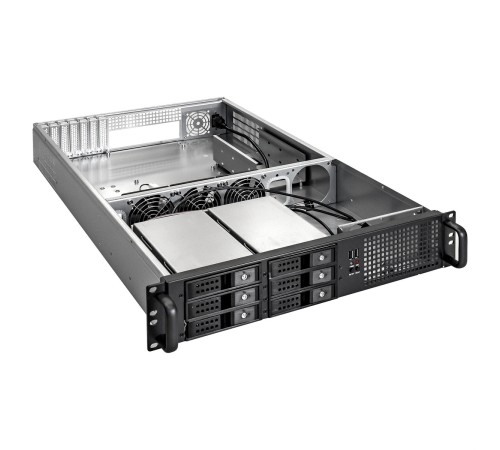 Exegate EX294284RUS Серверная платформа ExeGate Pro 2U660-HS06 <RM 19", высота 2U, глубина 660, Redundant БП 2x800W, 6xHotSwap, USB>