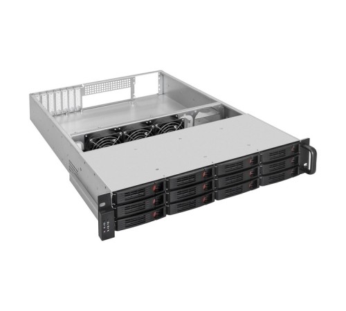 Exegate EX294276RUS Серверная платформа ExeGate Pro 2U660-HS12 <RM 19", высота 2U, глубина 660, Redundant БП 2x800W, 12xHotSwap>