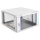 Шкаф коммутационный ЦМО ШРН-ЭКОНОМ (ШРН-Э-6.650-9005) настенный 6U 600x650мм пер.дв.стекл 65кг черный 600мм