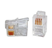 Gembird  коннектор телефонный RJ11 6P4C (100 шт. в уп.!!!) (MP-6p4c/5)