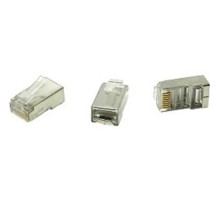5bites US060A (US006A) Коннектор  RJ-45 8p8c, зол.напыление, экран. (1шт)