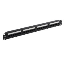 Exegate EX281080RUS Патч-панель UTP 19" 24 port кат.6 ExeGate  разъём KRONE&110 (dual IDC), 1U, RoHS, цвет черный