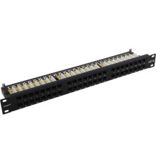 Exegate EX281082RUS Патч-панель UTP 19" 48 port кат.6 ExeGate  разъём KRONE&110 (dual IDC), 1U, RoHS, цвет черный