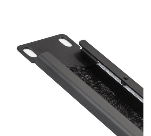 Exegate EX292874RUS Кабельный органайзер c щеточным вводом ExeGate BP19-1UM (19" 1U, металлический, цвет черный, RTL)