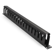 Exegate EX292872RUS Exegate EX292872RUS Кабельный органайзер ExeGate CM19-1U-16M-CV (горизонтальный 19" 1U, металлический, 2 окна в основании профиля, гребенка на 16 вырезов, глубина 45mm, с металличе