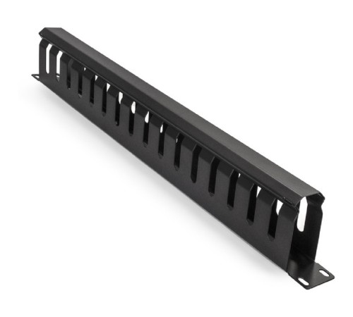 Exegate EX292872RUS Exegate EX292872RUS Кабельный органайзер ExeGate CM19-1U-16M-CV (горизонтальный 19" 1U, металлический, 2 окна в основании профиля, гребенка на 16 вырезов, глубина 45mm, с металличе