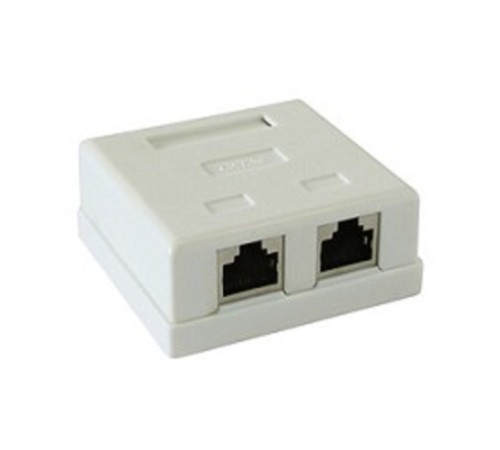 Gembird NAS214 Розетка RJ-45 кат.STP 5e внешняя экранированная 2 порта, 110&Krone Gembird NAS214 Розетка RJ-45 кат.STP 5e внешняя экранированная 2 порта, 110&Krone