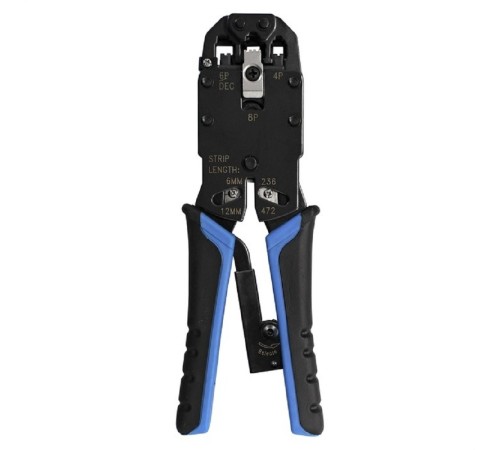 Exegate EX293155RUS Инструмент ExeGate EX-T2008R для обжима RJ-45, RJ-11/12 с храповым механизмом (прямой ход обжимки)