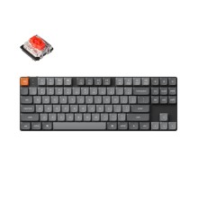 Беспроводная механическая ультратонкая клавиатура QMK Keychron K1 Max, 87 клавиш, Hot Swap, RGB-подсветка, Gateron Red Switch