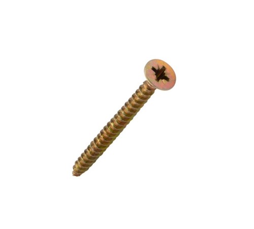 Rexant 1111-0560-4 Саморез универсальный KRANZ 5х60, желтый цинк, пакет (10шт.)