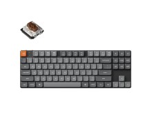 Беспроводная механическая ультратонкая клавиатура QMK Keychron K1 Max, 87 клавиш, Hot Swap, RGB-подсветка, Gateron Brown Switch