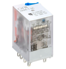 Реле интерфейсное ORM-1 4C 24В DC с LED и тест. кнопкой ONI ORM-1-4C-DC24V-L-B