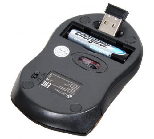 Oklick 585MW black optical (1600dpi) cordless USB (6but) [351687]