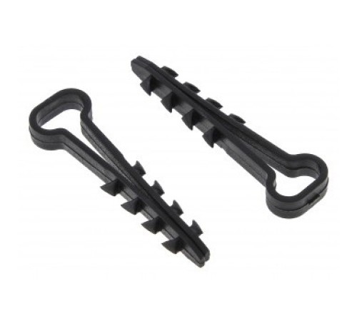 EKF plc-cd1-6x12b Дюбель-хомут (6х12 мм) для плоского кабеля черный (100 шт.) EKF PROxima