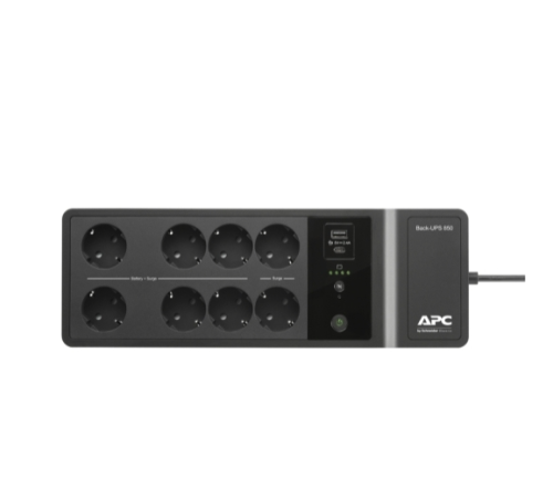 Источник бесперебойного питания APC Back-UPS ES 850VA/520W, 230V, 8 Schuko (2 Surge & 6 batt.), USB, USB charge(type A,C), Data/DSL protect.,(BE700G-RS, BE850G2-GR analogue), 1 year warranty (BE850G2-GR)