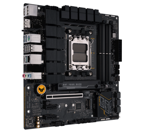 Материнская плата ASUS TUF GAMING B650M-E, Socket AM5, B650, 4*DDR5,  2xDP+HDMI, 4xSATA3, 2xM.2, Audio, Gb LAN, USB 3.2, USB 2.0, mATX; 90MB1FU0-M0EAY0 (TUF GAMING B650M-E)