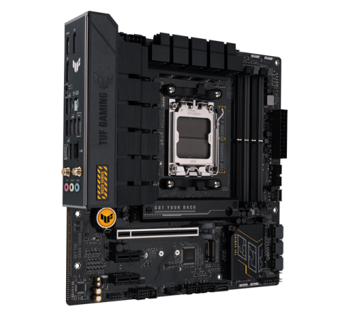Материнская плата ASUS TUF GAMING B650M-E WIFI, Socket AM5, B650, 4*DDR5,  2xDP+HDMI, 4xSATA3, 2xM.2, Audio, Gb LAN, USB 3.2, USB 2.0, mATX; 90MB1FV0-M0EAY0 (TUF GAMING B650M-E WIFI)
