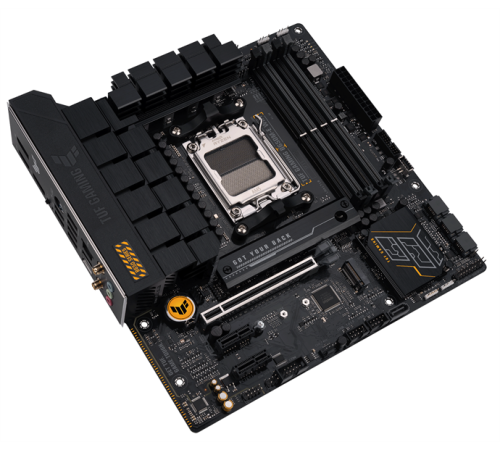 Материнская плата ASUS TUF GAMING B650M-E WIFI, Socket AM5, B650, 4*DDR5,  2xDP+HDMI, 4xSATA3, 2xM.2, Audio, Gb LAN, USB 3.2, USB 2.0, mATX; 90MB1FV0-M0EAY0 (TUF GAMING B650M-E WIFI)