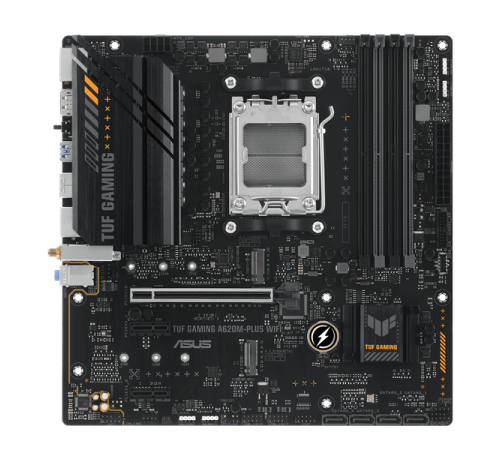 Материнская плата ASUS TUF GAMING A620M-PLUS WIFI, Socket AM5, A620, 4*DDR5,  2xDP+HDMI, 4xSATA3, 2xM.2, Audio, Gb LAN, USB 3.2, USB 2.0, mATX; 90MB1F80-M0EAYC (TUF GAMING A620M-PLUS WIFI)
