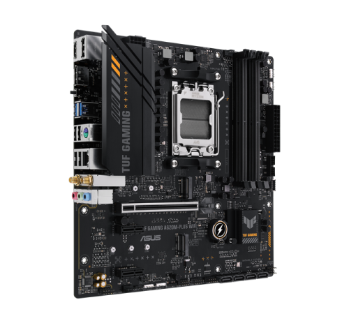 Материнская плата ASUS TUF GAMING A620M-PLUS WIFI, Socket AM5, A620, 4*DDR5,  2xDP+HDMI, 4xSATA3, 2xM.2, Audio, Gb LAN, USB 3.2, USB 2.0, mATX; 90MB1F80-M0EAYC (TUF GAMING A620M-PLUS WIFI)