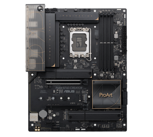 Материнская плата ASUS PROART B760-CREATOR, LGA1700, B760, 4*DDR5, HDMI+DP, 4xSATA3 + RAID, 3xM2, Audio, Gb LAN, USB 3.2, USB 2.0, ATX; 90MB1F20-M0EAY0 (PROART B760-CREATOR)
