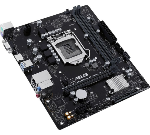 Материнская плата ASUS PRIME H510M-R R2.0-SI, LGA1200, H470, 2*DDR4, D-SUB+VGA+HDMI, 4xSATA3, M2, Audio, Gb LAN, USB 3.2, USB 2.0, mATX; 90MB1EX0-M0ECY0 (PRIME H510M-R R2.0-SI)