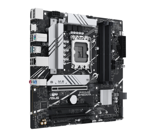 Материнская плата ASUS PRIME B760M-A-CSM, LGA1700, B760, 4*DDR5, 2xHDMI+DP, 4xSATA3 + RAID, 2xM2, Audio, Gb LAN, USB 3.2, USB 2.0, mATX; 90MB1EK0-M0EAYC (PRIME B760M-A-CSM)