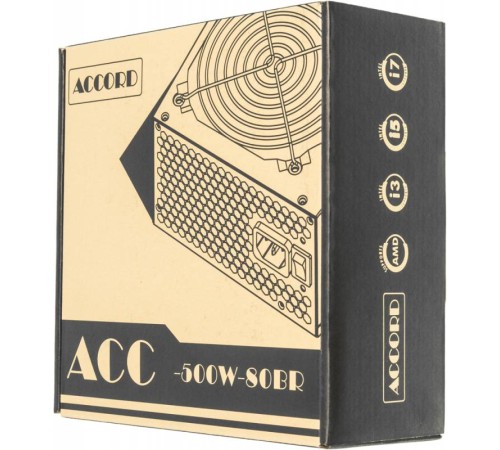 Блок питания Accord ATX 500W ACC-500W-80BR 80+ bronze (24+4+4pin) 120mm fan 6xSATA RTL Блок питания Accord ATX 500W ACC-500W-80BR 80+ bronze (24+4+4pin) 120mm fan 6xSATA RTL