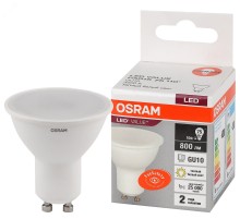 Лампа светодиодная LED 10 Вт GU10 3000К 800Лм спот 220 В (замена 75Вт) OSRAM