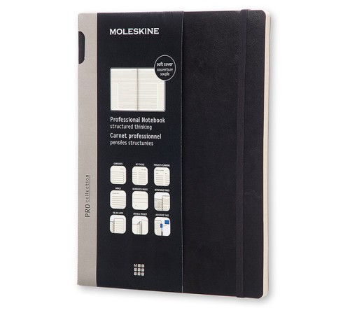 Блокнот Moleskine PROFESSIONAL SOFT PROPFNTB4SBK XLarge 190х250мм 192стр. мягкая обложка черный Блокнот Moleskine PROFESSIONAL SOFT PROPFNTB4SBK XLarge 190х250мм 192стр. мягкая обложка черный