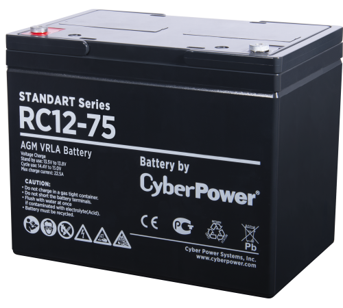 Аккумуляторная батарея SS CyberPower RC 12-75 / 12 В 75 Ач CyberPower Standart Series RC 12-75