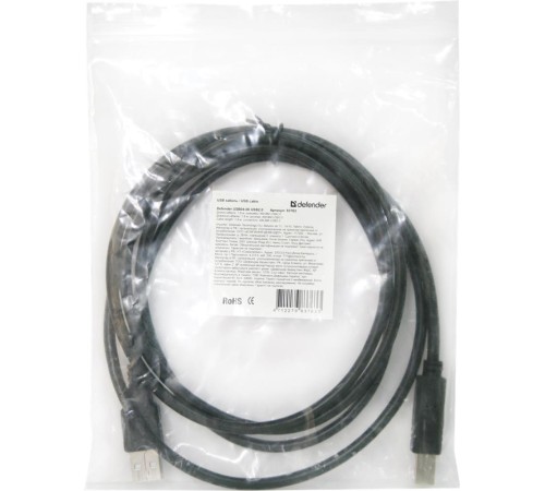 Кабель USB2 AM-BM 3M USB04-10 83764 DEFENDER Кабель USB2 AM-BM 3M USB04-10 83764 DEFENDER