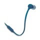 Гарнитура вкладыши JBL T110 BLU 1.2м синий проводные в ушной раковине (JBLT110BLU)