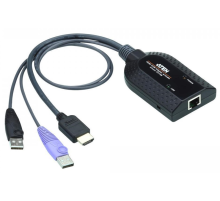 Квм адаптер ATEN USB HDMI Virtual Media KVM Adapter Cable (Support Smart Card Reader and Audio De-Embedder) (KA7188-AX)