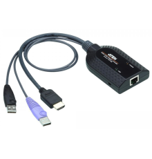 Квм адаптер ATEN USB HDMI Virtual Media KVM Adapter Cable (Support Smart Card Reader and Audio De-Embedder) (KA7188-AX)