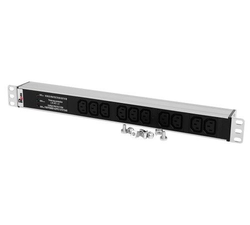 Блок распределения питания Rem IP20 R-10-10C13-FI-440-Z гор.размещ. 10xC13 базовые 10A C14