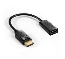 Exegate EX294707RUS Кабель-переходник DisplayPort-HDMI ExeGate EX-DPM-HDMIF-0.2 (20M/19F, DP1.2 4K@60Hz, 0,2м)