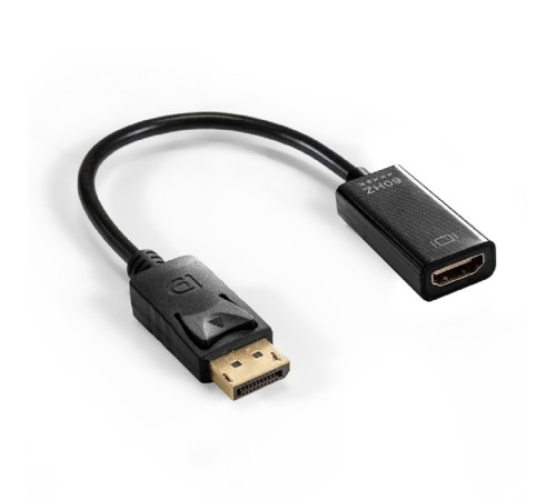 Exegate EX294707RUS Кабель-переходник DisplayPort-HDMI ExeGate EX-DPM-HDMIF-0.2 (20M/19F, DP1.2 4K@60Hz, 0,2м)