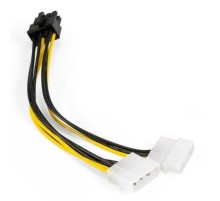 Exegate EX294788RUS Переходник питания PCI-Express 8pin ExeGate EX-CC-PSU-62 (от 2х разъемов Molex (IDE) блока питания, 0,15м)