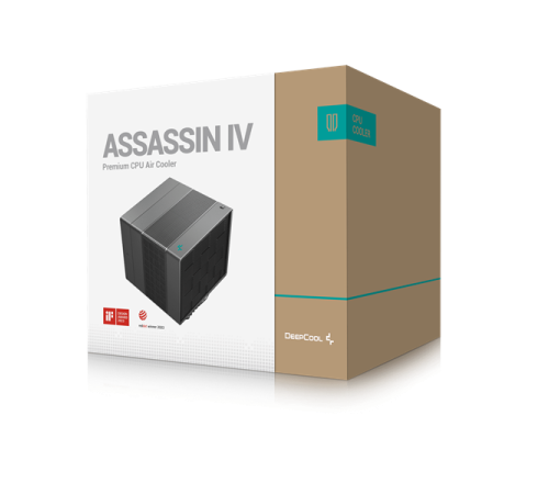 Кулер для процессора DEEPCOOL ASSASSIN IV LGA20XX/1700/1200/115X/AM5/AM4 (6шт/кор,TDP 280W, PWM, DUAL FAN 140mm + 120mm, DUAL Heatsink, 7 Heatpipe, Copper Base) RET (ASSASSIN IV)