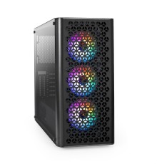 Exegate EX294971RUS Корпус Miditower ExeGate EVO-9202-NPX500 (ATX, БП 500NPX с вент. 12 см, с окном, 1*USB+1*USB3.0, аудио, 3 вент. 12см с RGB подсветкой)